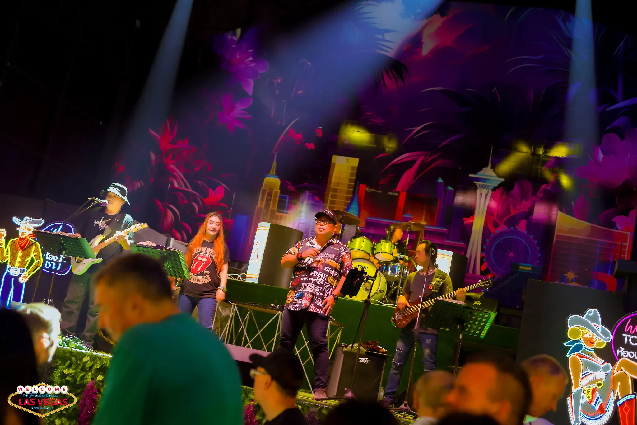 Band performing live